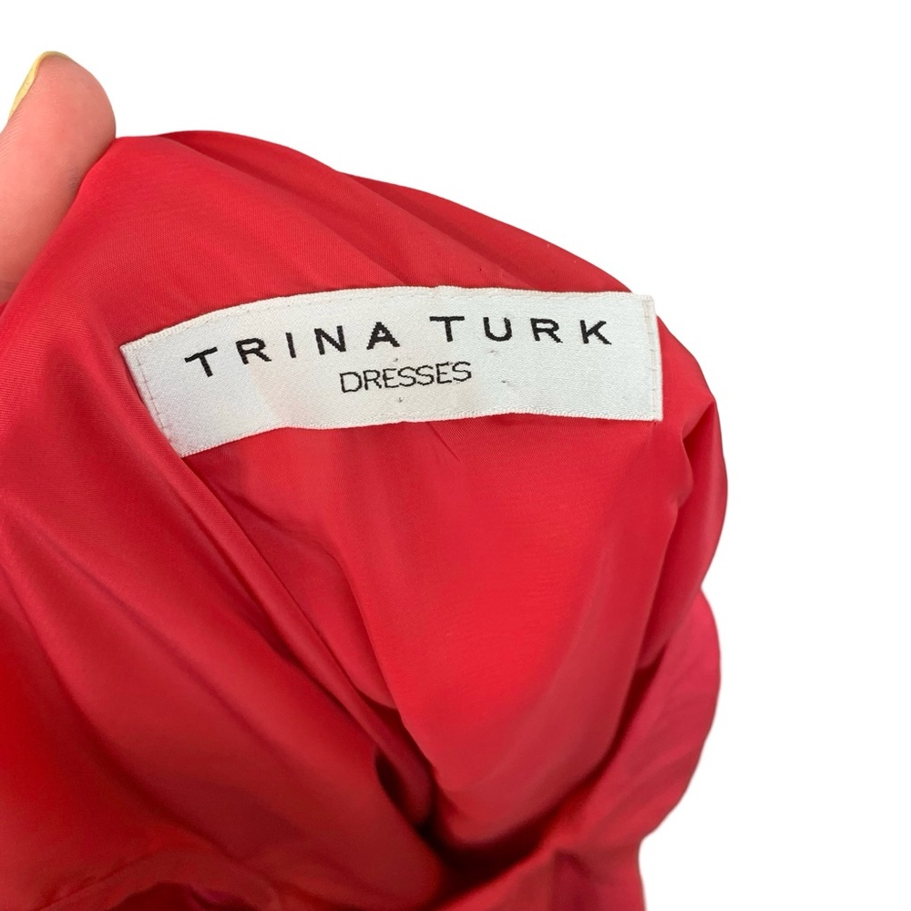 Trina Turk Pink One Shoulder Cocktail Dress - Picture 7 of 10